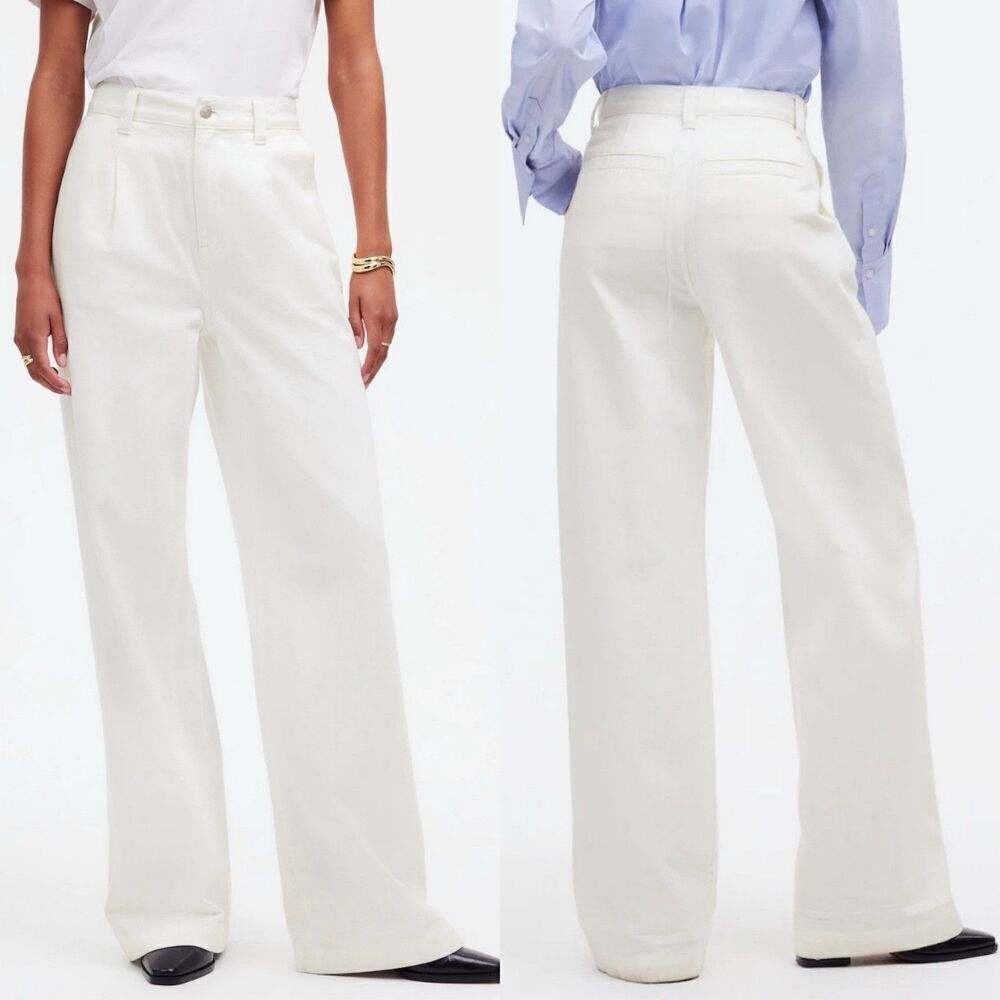Madewell Wide-Leg White Jeans